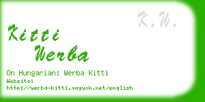 kitti werba business card